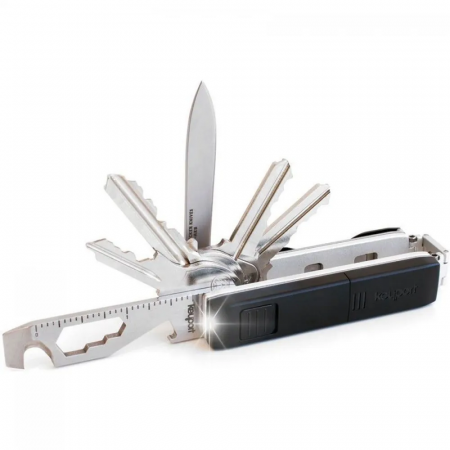 Ключница с мультитулом Keyport Pivot Essential Bundle  (Серебристый)