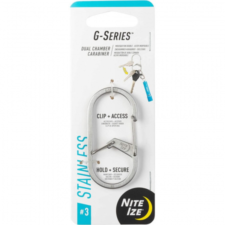 Nite Ize G-SeriesTM Dual Chamber Carabiner  (Stainless, #3)
