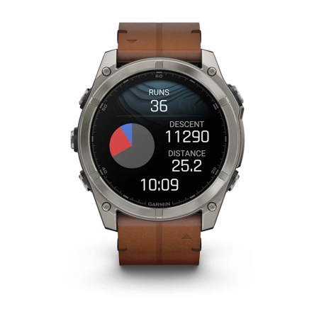 Часы GARMIN FENIX 8 AMOLED 51 мм (Черный-каштан SAPPHIRE)