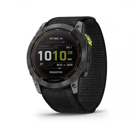 Часы GARMIN ENDURO 2 угольно-серый DLC титановый с нейлоновым ремешком UltraFi