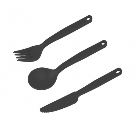 S2S Camp Cutlery  (Set 3Pc, Charcoal)
