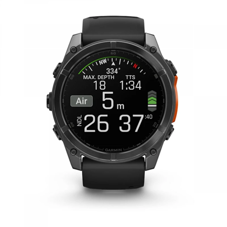 Часы GARMIN FENIX 8 AMOLED 51 мм (Серо-черный)