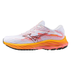 Кроссовки женские Mizuno WAVE RIDER 27 (Белый/Оранжевый, 37)
