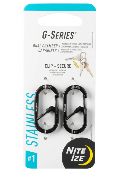 Nite Ize G-Series #1 2pk (Black)
