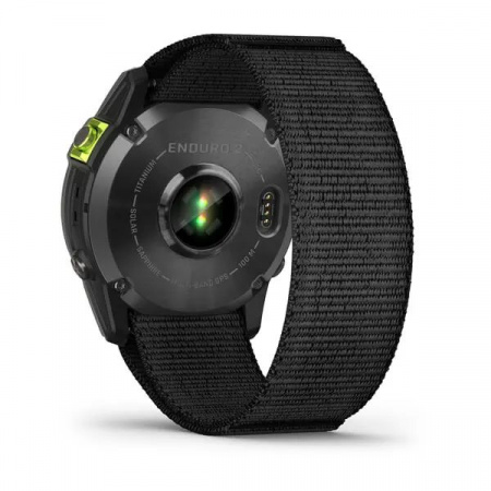 Часы GARMIN ENDURO 2 угольно-серый DLC титановый с нейлоновым ремешком UltraFi (Черный)