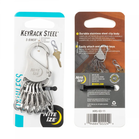 Nite Ize  KeyRack Locker Steel - S-biner (Серебристый)