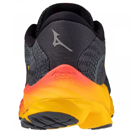 Кроссовки мужские Mizuno WAVE RIDER 27 (Черный/Оранжевый/Желтый, 41)