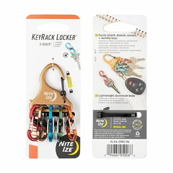Nite Ize KeyRack Locker S-Biner (Assorted, Alluminum)