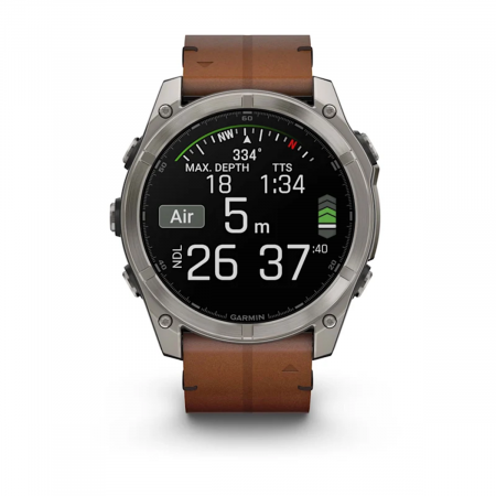 Часы GARMIN FENIX 8 AMOLED 51 мм (Черный-каштан SAPPHIRE)