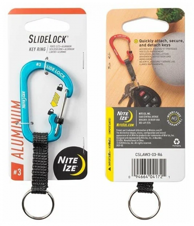 Nite Ize Slidelock Key Ring AL#3 (Blue)