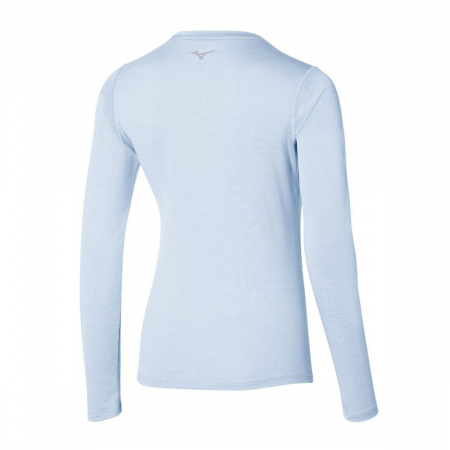 Лонгслив женский Mizuno Impulse Core LS Tee (Голубой, M)
